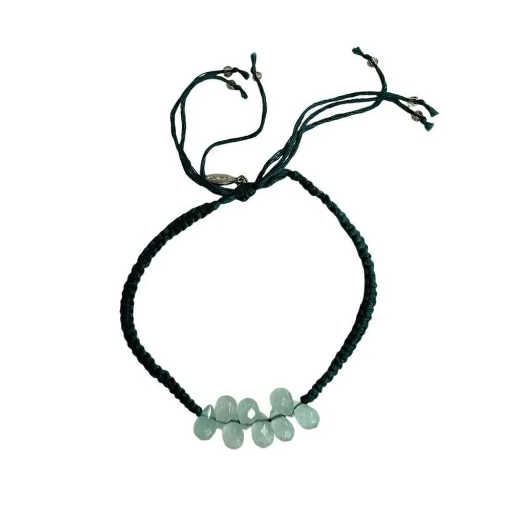 American Eagle Outfitters green beaded cord bracelet